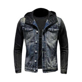 Herren Jeansjacke mit Kapuze